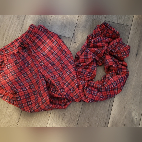 Unisex Black & Red Pants Hot topic String to pull - Picture 2 of 8